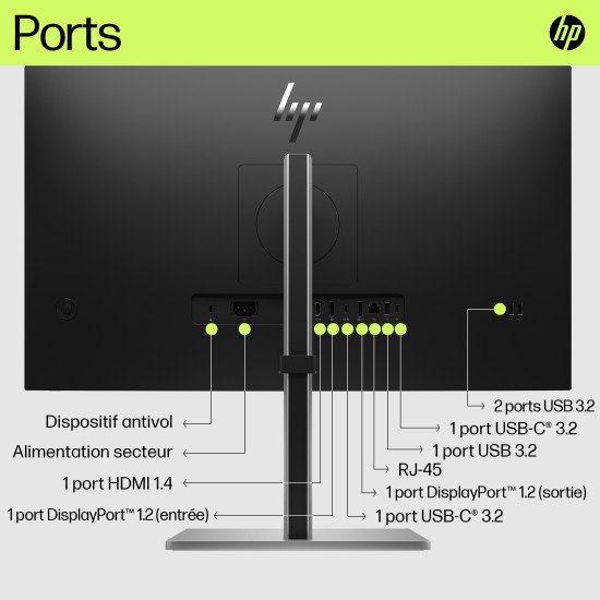 HP Écran USB-C QHD E27u G5