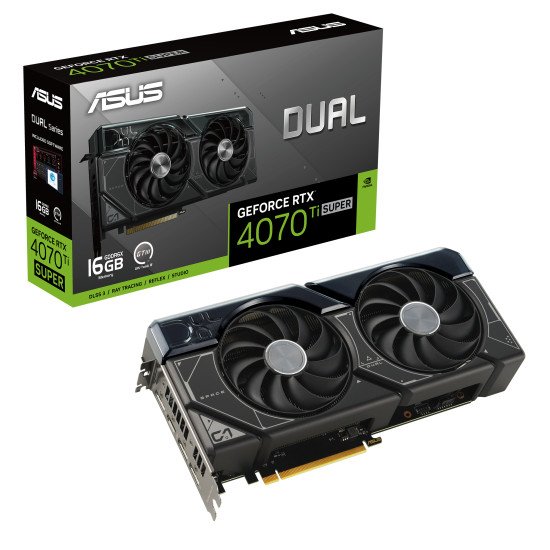 ASUS Dual -RTX4070TIS-16G NVIDIA GeForce RTX 4070 Ti SUPER 16 Go GDDR6X