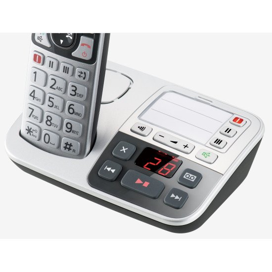 Panasonic KX-TGE522 Téléphone DECT Identification de l'appelant Argent