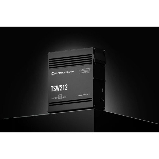 Teltonika TSW212 Géré L2 Gigabit Ethernet (10/100/1000) Noir