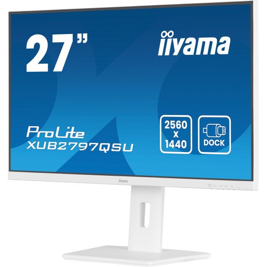 iiyama ProLite XUB2797QSU-W2 écran PC 68,6 cm (27") 2560 x 1440 pixels Quad HD LED Blanc