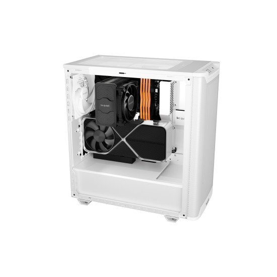 be quiet! Pure Base 501 Blanc | Boîtier PC vitré, Mini ATX / Micro ATX / ATX, 2 ventilateurs Pure Wings 3 140 mm PWM