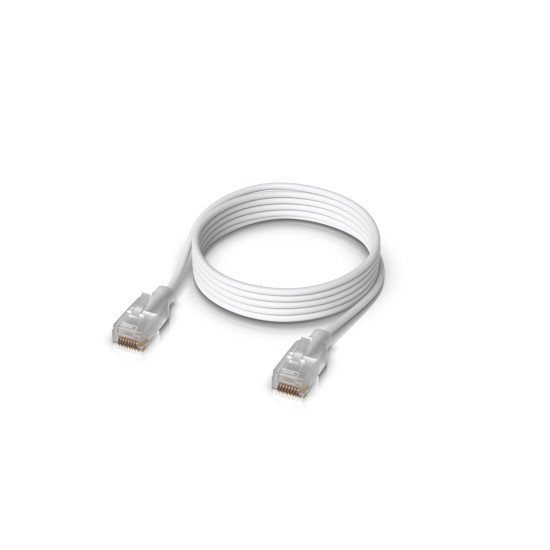 Ubiquiti UACC-Cable-Patch-EL-1M-W câble de réseau Translucide, Blanc Cat6