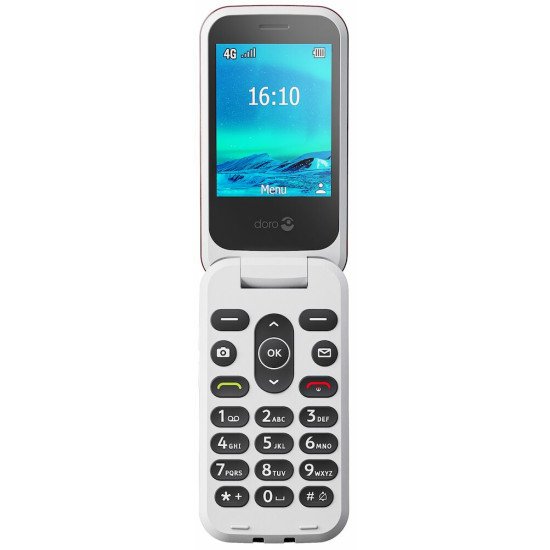 Doro 2880 124,1 g Rouge, Blanc Téléphone numérique