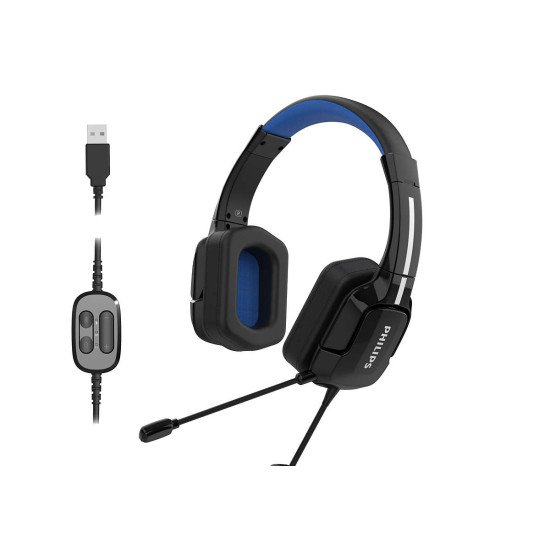 Philips 4000 series TAGH401BL/00 écouteur/casque Avec fil Arceau Jouer USB Type-A Noir