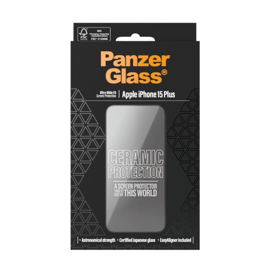 PanzerGlass PG Scrn Ceramic iPhone 15 Plus UWF WA Protection d'écran transparent Apple 1 pièce(s)