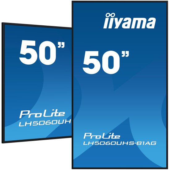 iiyama LH5060UHS-B1AG affichage de messages Carte A numérique 125,7 cm (49.5") LED Wifi 500 cd/m² 4K Ultra HD Noir Intégré dans le processeur Android 11 24/7