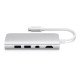 Satechi ST-TCMM8PAS station d'accueil Avec fil USB 3.2 Gen 1 (3.1 Gen 1) Type-C Argent