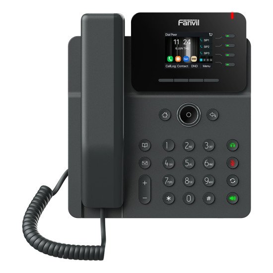 Fanvil V61W téléphone fixe Noir 4 lignes LCD Wifi