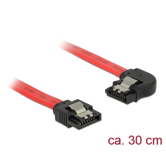 DeLOCK 83963 câble SATA 0,3 m SATA 7-pin Noir, Rouge