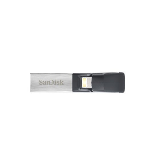 Sandisk iXpand lecteur USB flash 16 Go USB Type-A / Lightning 3.0 (3.1 Gen 1) Noir, Argent