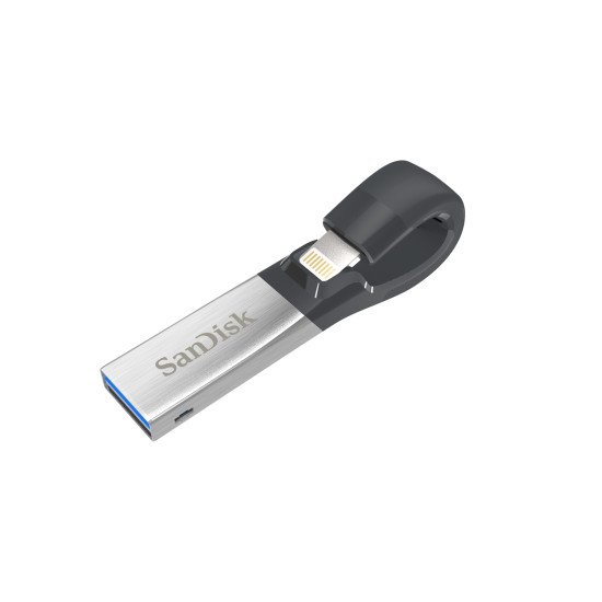 Sandisk iXpand lecteur USB flash 16 Go USB Type-A / Lightning 3.0 (3.1 Gen 1) Noir, Argent