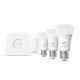 Philips Hue White and Color ambiance Kit de démarrage : 3 ampoules connectées E27 (1100) + variateur