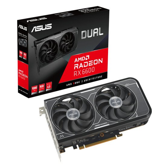 ASUS Dual -RX6600-8G-V3 AMD Radeon RX 6600 8 Go GDDR6