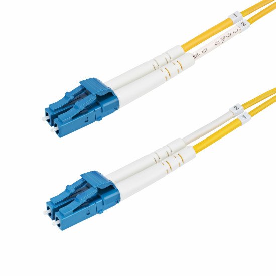 StarTech.com Câble Fibre Optique de 3m Duplex Monomode LC à LC (UPC) OS2, 9/125µm, 10G, Cordon Fibre Optique, Insensible à la Courbure, Faible Perte d'Insertion, Cordon Patch Fibre LSZH