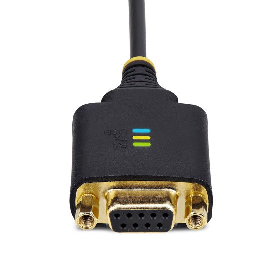 StarTech.com Câble USB vers Null Modem Série de 30cm, COM Retention, FTDI, Câble Adaptateur USB-A vers DB9 RS232, Vis/Écrous DB9 Interchangeables, Windows/macOS/Linux