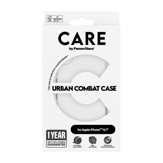 PanzerGlass CARE by PG Transparent iPhone16 6.7 coque de protection pour téléphones portables Housse