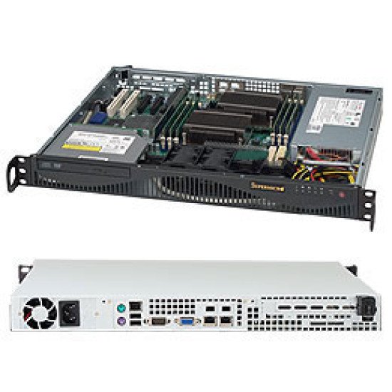 Supermicro SuperChassis 512F-350B1 Support Noir 350 W