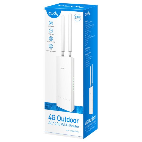 Cudy LT500 routeur sans fil Fast Ethernet Bi-bande (2,4 GHz / 5 GHz) 4G Blanc