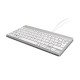 R-Go Tools Clavier ergonomique R-Go Compact Break, clavier compact avec logiciel de pause, AZERTY (BE), filaire, blanc