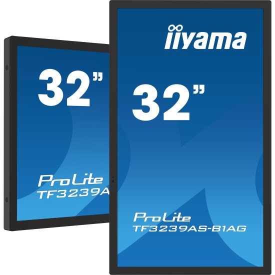 iiyama TF3239AS-B1AG affichage de messages Écran plat de signalisation numérique 80 cm (31.5") LED 500 cd/m² 2.4K Ultra HD Noir Écran tactile Intégré dans le processeur Android 24/7