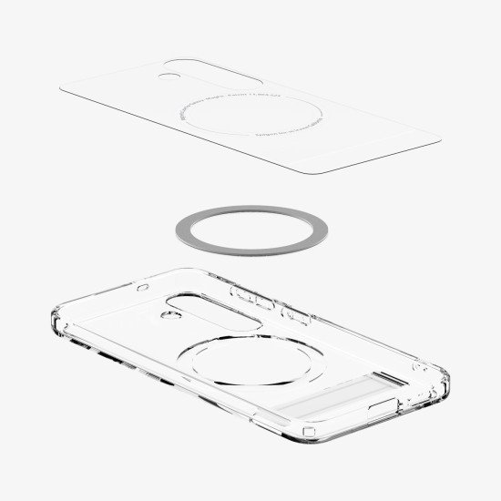 Spigen Ultra Hybrid S (MagFit) coque de protection pour téléphones portables 15,8 cm (6.2") Housse Transparent, Blanc