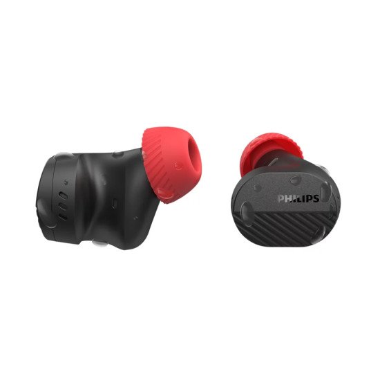 Philips TAA5508BK/00 écouteur/casque True Wireless Stereo (TWS) Ecouteurs Appels/Musique Bluetooth Noir, Rouge