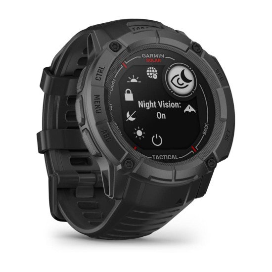 Garmin Instinct 2X Solar Tactical Edition 2,79 cm (1.1") MIP 50 mm Numérique 176 x 176 pixels Écran tactile Noir GPS (satellite)