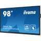 iiyama TE9812MIS-B3AG affichage de messages En forme de kiosk 2,49 m (98") LCD Wifi 400 cd/m² 4K Ultra HD Noir Écran tactile Intégré dans le processeur Android 11 24/7