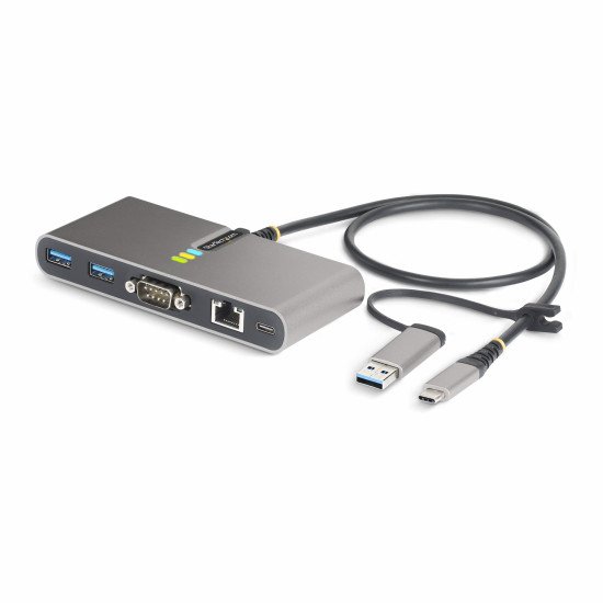 StarTech.com 5G2A1SGBB-USB-C-HUB station d'accueil Avec fil USB 3.2 Gen 1 (3.1 Gen 1) Type-C Gris