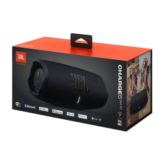 JBL Charge 5 Wi-Fi Enceinte portable stéréo Noir 40 W