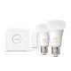 Philips Hue White ambiance Kit de démarrage : 2 ampoules connectées E27 (1100) + variateur