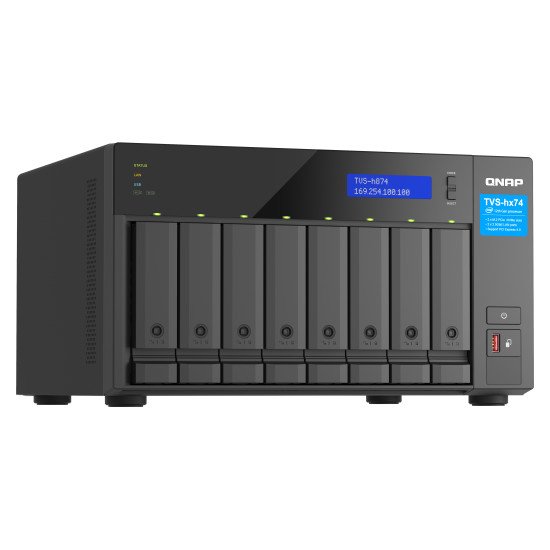 QNAP TVS-H874T-I9-64G serveur de stockage NAS Tower Intel® Core™ i9 64 Go DDR4 HDD QNAP QTS Noir