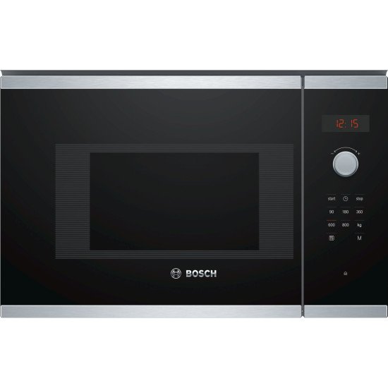 Bosch Serie 4 BFL523MS0 micro-onde Intégré Micro-onde simple 20 L 800 W Noir, Acier inoxydable