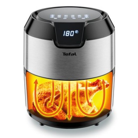 Tefal Easy Fry EY401D Unique 4,2 L Autonome 1500 W Friteuse d'air chaud Noir, Acier inoxydable