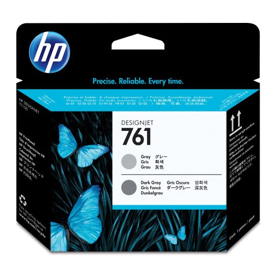 HP 761 tête d'impression DesignJet grise/gris foncé