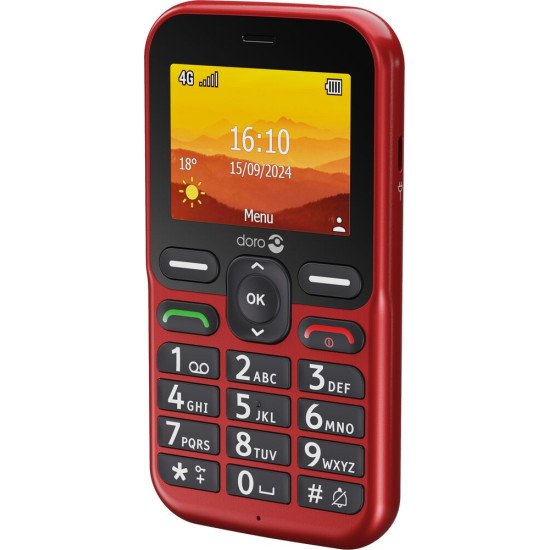 Doro Leva L10 6,1 cm (2.4") 120,7 g Rouge Téléphone numérique