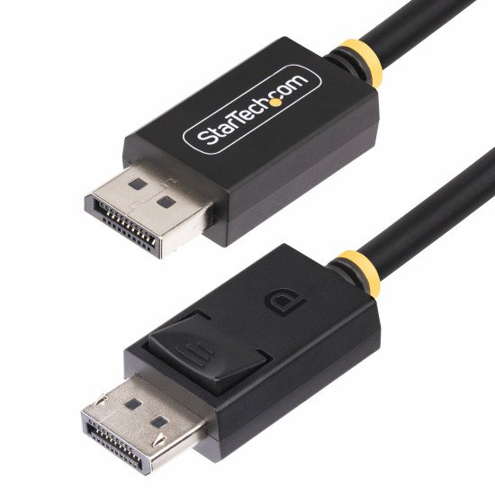 StarTech.com Câble DisplayPort 2.1 de 2m, Câble DisplayPort DP40 Certifié VESA avec UHBR10/HDR/HDCP 2.2, 8K 60Hz/4K 144Hz avec DSC 1.2a, 40Gbps, Câble DP 2.1, Cordon pour Écran/Moniteur UHD, M/M