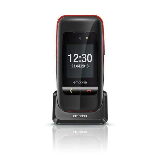 Emporia ONE 6,1 cm (2.4") 80 g Noir, Rouge Téléphone pour seniors