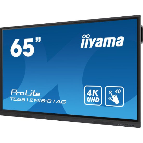 iiyama TE6512MIS-B3AG affichage de messages En forme de kiosk 165,1 cm (65") LCD Wifi 400 cd/m² 4K Ultra HD Noir Écran tactile Intégré dans le processeur Android 11 24/7