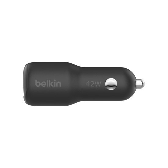 Belkin CCB005btBK Ordinateur portable, Smartphone, Tablette Noir Allume-cigare Charge rapide Intérieure