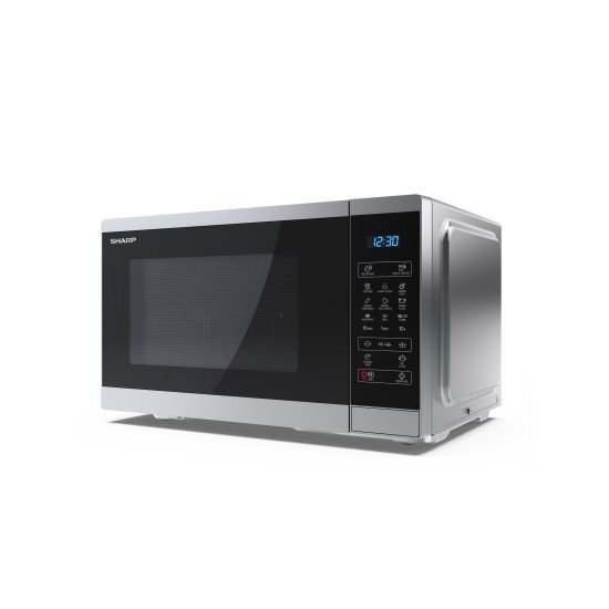 Sharp YC-MG252AE-S micro-onde Noir, Argent Micro-ondes grill Comptoir 25 L 900 W