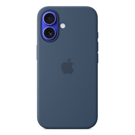 Apple Coque en silicone avec MagSafe pour iPhone 16 - Denim