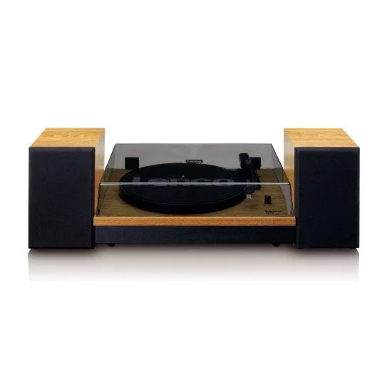 Lenco LS-300 Tourne-disque entraîné par courroie Noir, Bois LS-300WOOD pas  cher