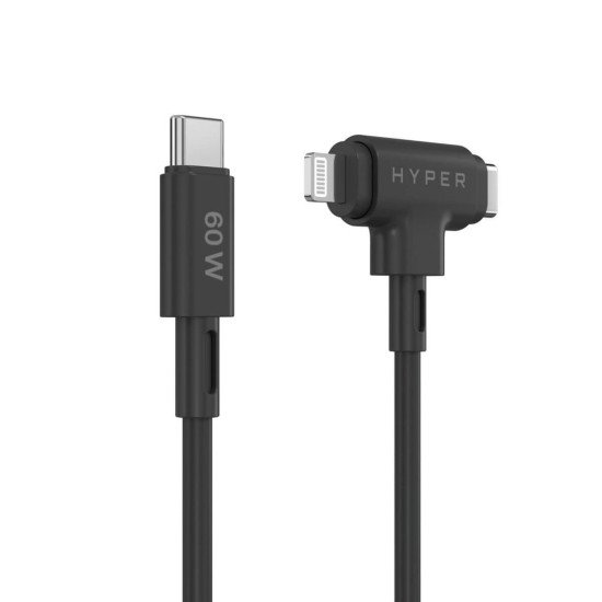 Targus HyperJuice câble USB USB 2.0 1,5 m USB C USB C/Lightning Noir