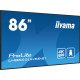 iiyama LH8665UHSB-B1 affichage de messages En forme de kiosk 2,18 m (86") LED Wifi 800 cd/m² 4K Ultra HD Noir Intégré dans le processeur Android 11 24/7