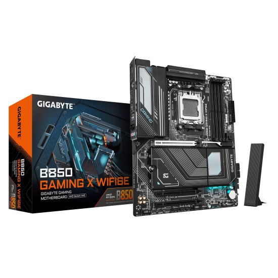 GIGABYTE B850 GAMING X WIFI6E Carte Mère - AMD Ryzen 9000 Series CPUs, VRM numérique 12+2+2 phases, jusqu'à 8200MHz DDR5 (OC), 1xPCIe 5.0 + 2xPCIe 4.0 M.2, LAN 2.5G, WIFI 6E, USB 3.2 Gen 2x2