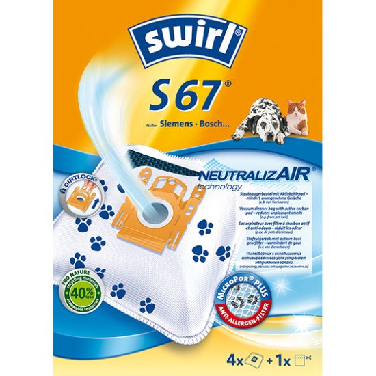 Swirl S 67 NeutralizAir Sac à poussière Aspirateur réservoir cylindrique