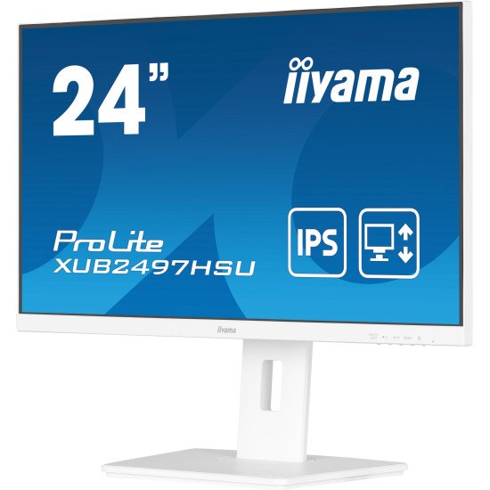 iiyama ProLite XUB2497HSU-W2 écran PC 60,5 cm (23.8") 1920 x 1080 pixels Full HD LED Blanc