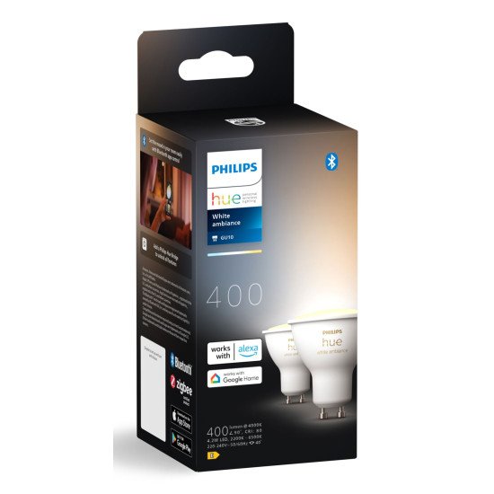 Philips Hue White ambiance GU10 - Spot connecté - (pack de 2)